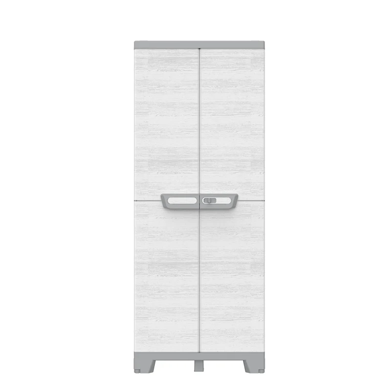 XL Universal/-Spindschrank mit 3 Böden 'Sequoia' in Holz Optik in Grau