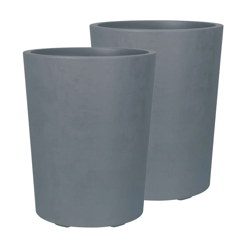 2 x Pflanzkübel 'Millennium' 48 Liter, rund (Farbe wählbar)