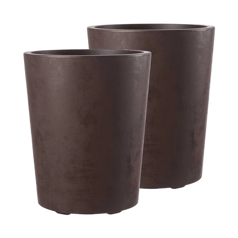 2 x Pflanzkübel 'Millennium' 48 Liter, rund (Farbe wählbar)