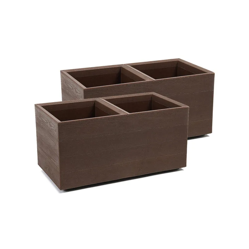 XXL Pflanzkasten 'Eco' Holz Optik in verschiedenen Farben (Farbe wählbar)
