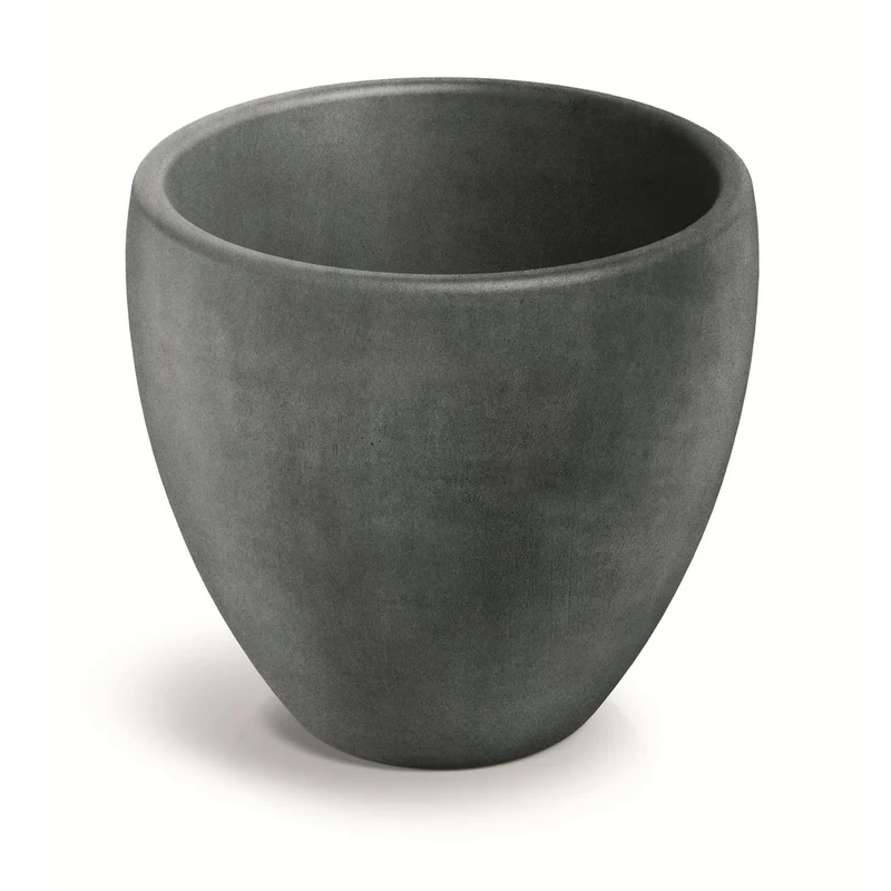 XXXL Pflanzkübel 'Cano' in Stein Optik in Anthrazit, rund (Größe/Set wählbar)