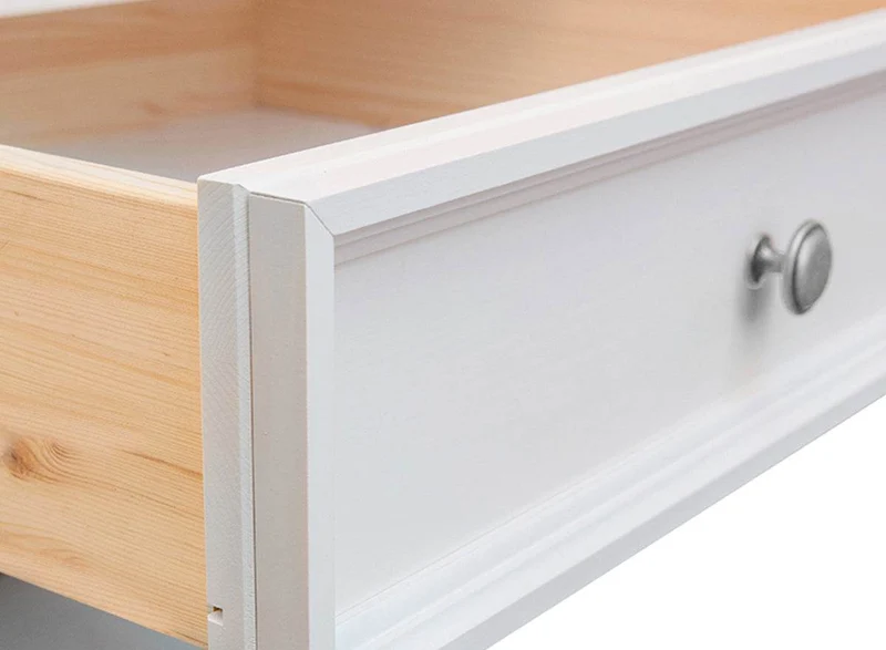 Kommode Belluno Elegante in Weiß | Sideboard mit 5 Schubladen