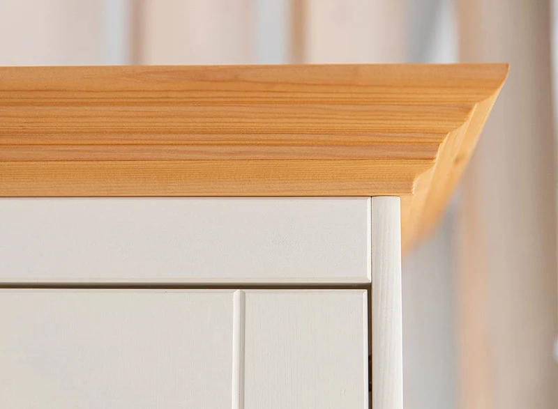 Kommode Belluno Elegante in Weiß | Sideboard mit 5 Schubladen
