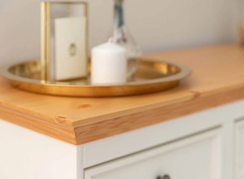 Kommode Belluno Elegante in Weiß | Sideboard mit 5 Schubladen