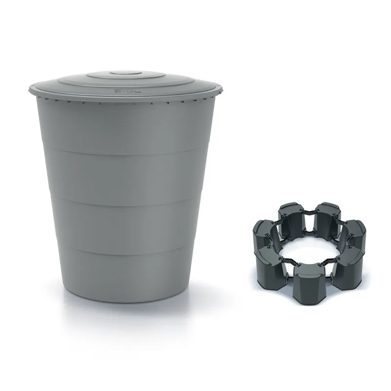 XXL Regentonne 'Smooth' mit Deckel 510 Liter Volumen (Farbe/Ausführung wählbar)