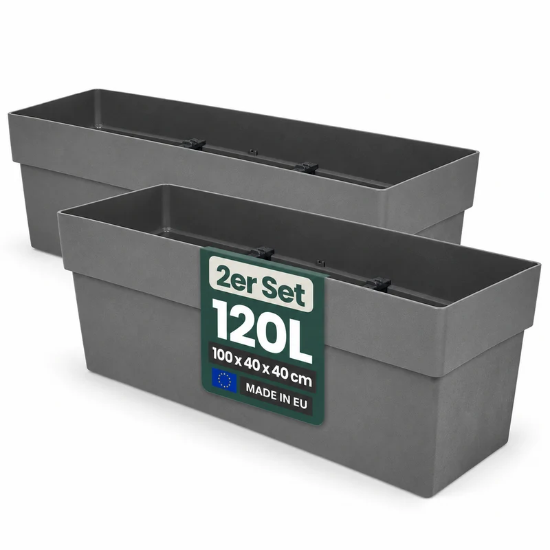 Rollbarer XXL Pflanzkasten 'LIKE' 100 cm, rechteckig (Set/Farbe wählbar)