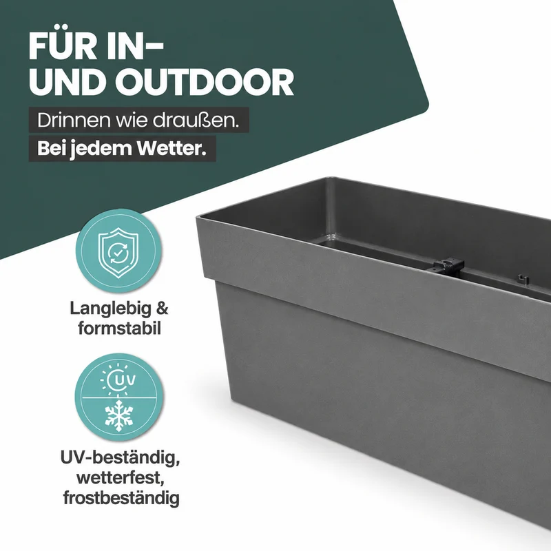 Rollbarer XXL Pflanzkasten 'LIKE' 100 cm, rechteckig (Set/Farbe wählbar)