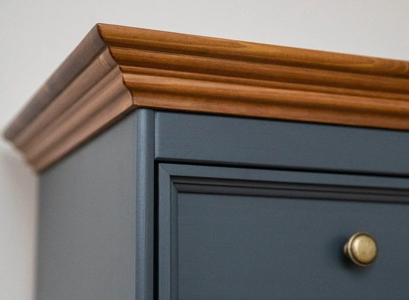 Kommode Belluno Elegante in Graphit | Sideboard mit 5 Schubladen