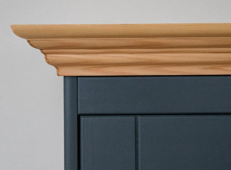 Kommode Belluno Elegante in Graphit | Sideboard mit 5 Schubladen