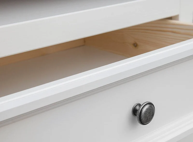Große Kommode Belluno Elegante in Weiß | Sideboard mit drei Schubladen und Türen