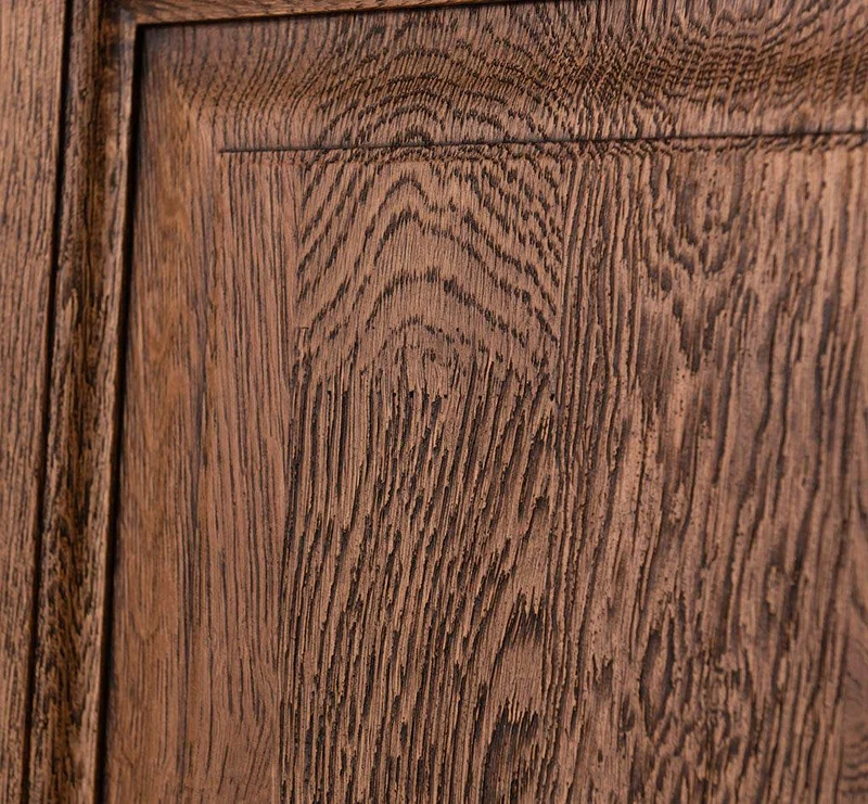 Garderobe aus massiver Eiche mit 6 Haken und 2 Staufächern