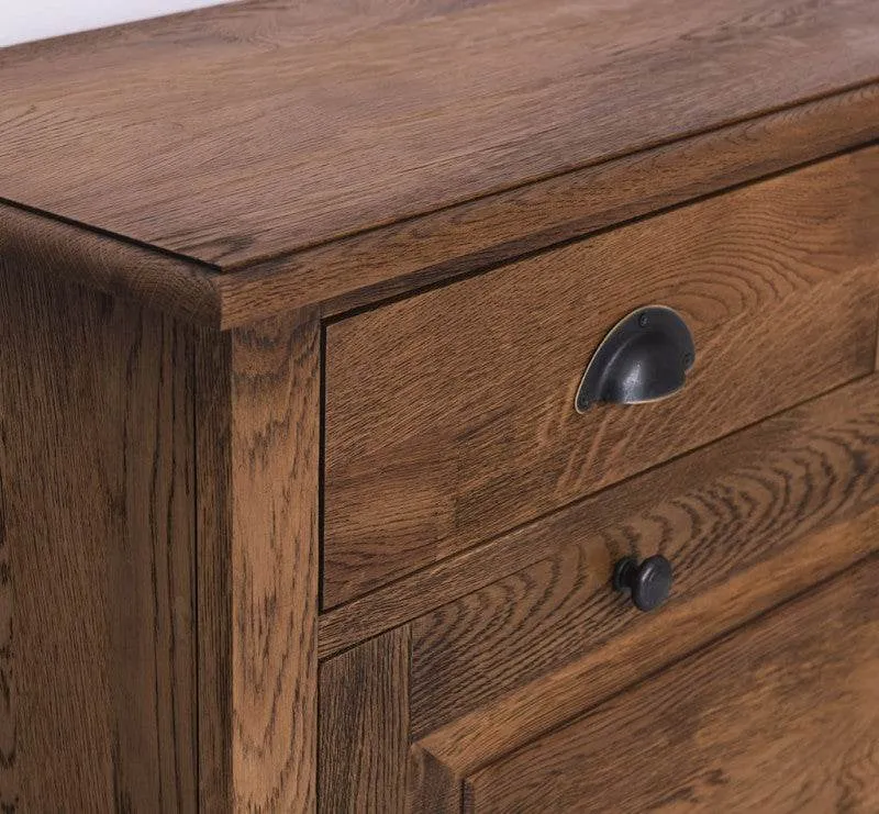 Garderoben Set aus massiver Eiche bestehend aus Schuhschrank und Ganzkörperspiegel