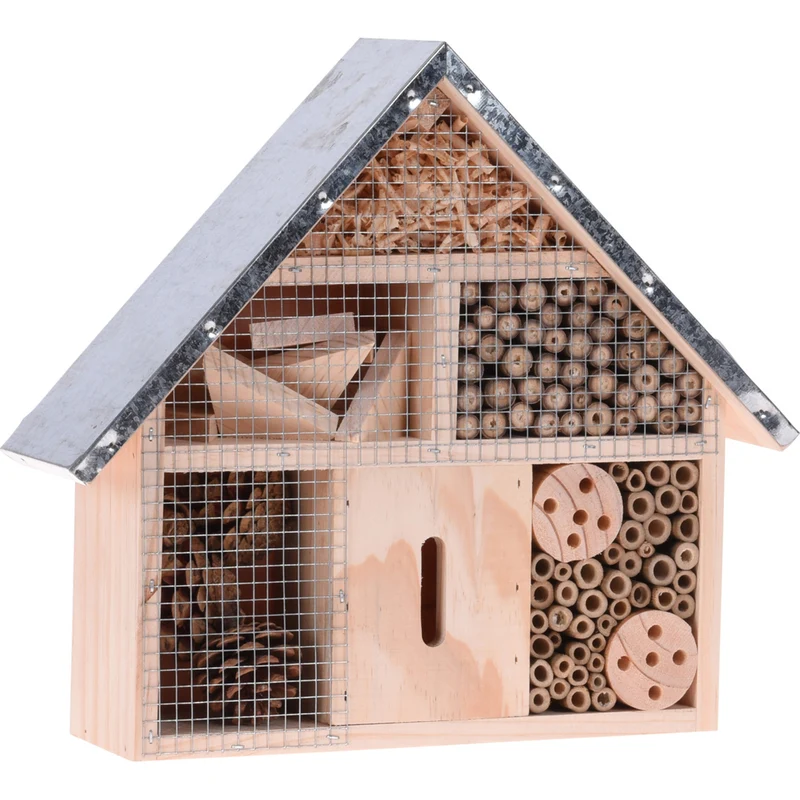 Insektenhotel mit Metalldach (Größe wählbar)