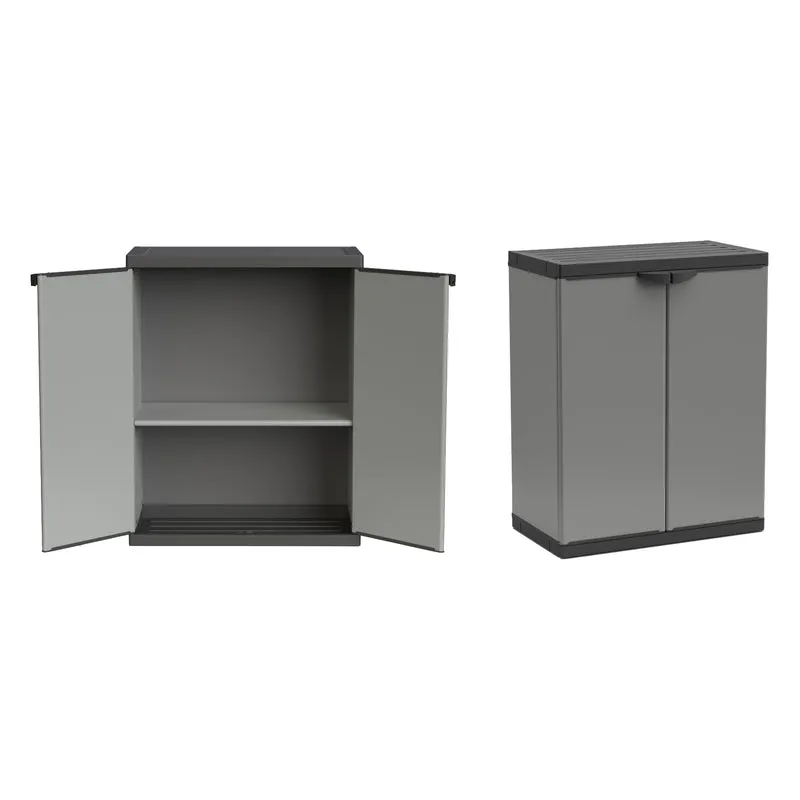 Set: 2 x ARMADIO BASSO - Kunststoffschrank mit 1 Einlegeboden
