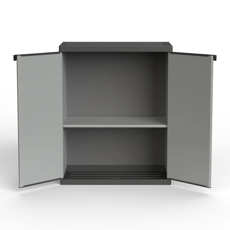 Set: 2 x ARMADIO BASSO - Kunststoffschrank mit 1 Einlegeboden