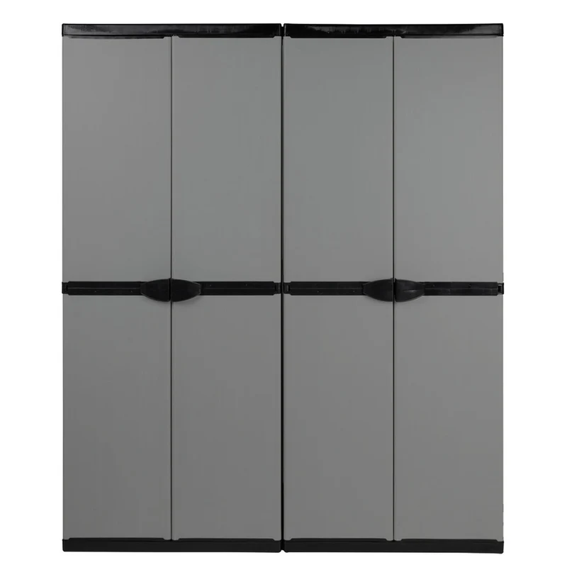 Modularer Kunststoffschrank 'Armadio' 2er Set - Universalschrank 3 Böden + Spindschrank mit Freifach