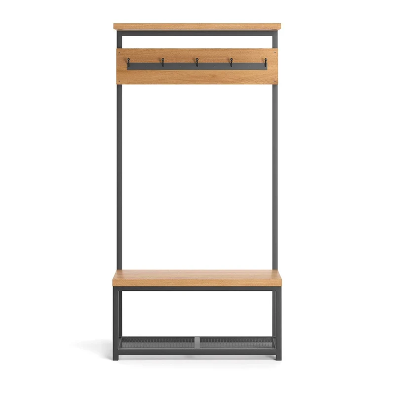 Industrial Garderobe Frame mit Sitzbank und Schuhablage
