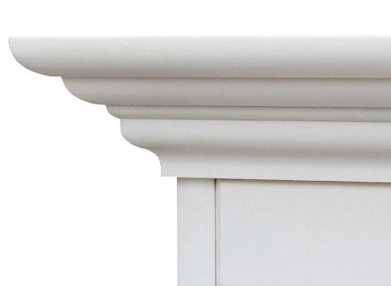 Kommode Belluno Elegante in Weiß | Sideboard mit drei Schubladen und Türen