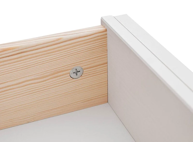 Kommode Belluno Elegante in Weiß | Sideboard mit drei Schubladen und Türen