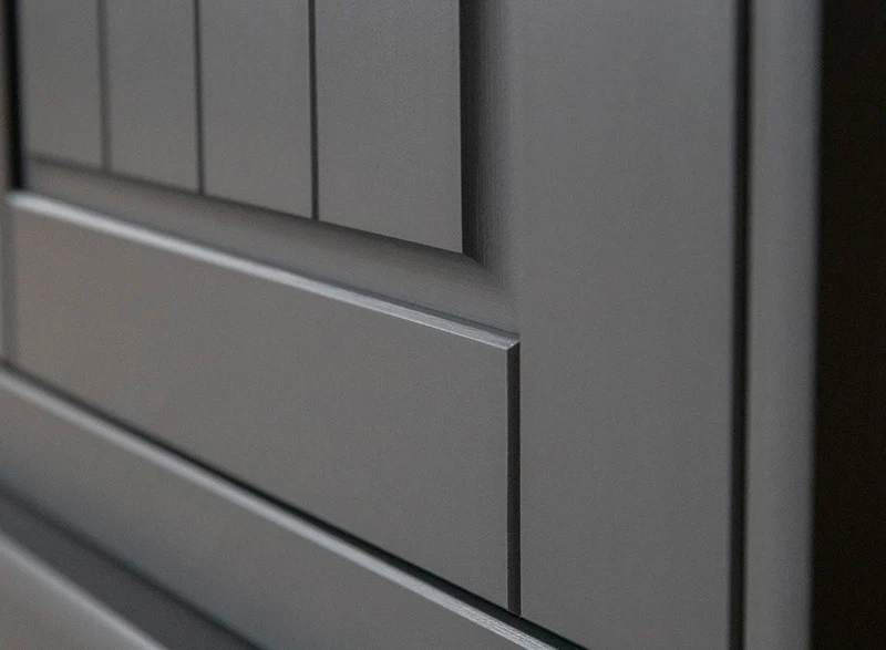 Kommode Belluno Elegante in Graphit | Sideboard mit drei Schubladen und Türen