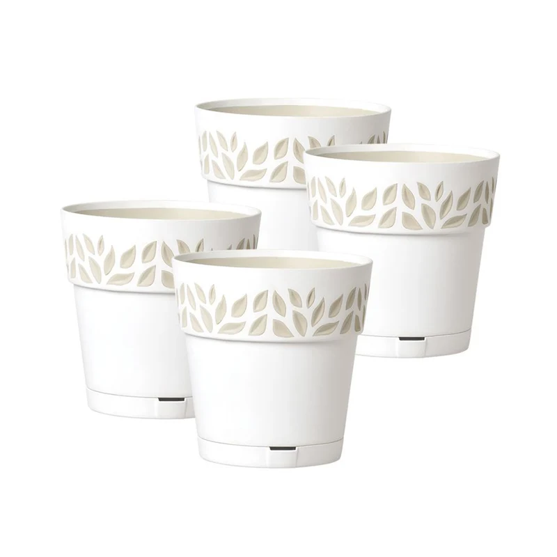 Set: 4 x Pflanztöpfe "Cloe" 15x15 cm (Farbe wählbar)