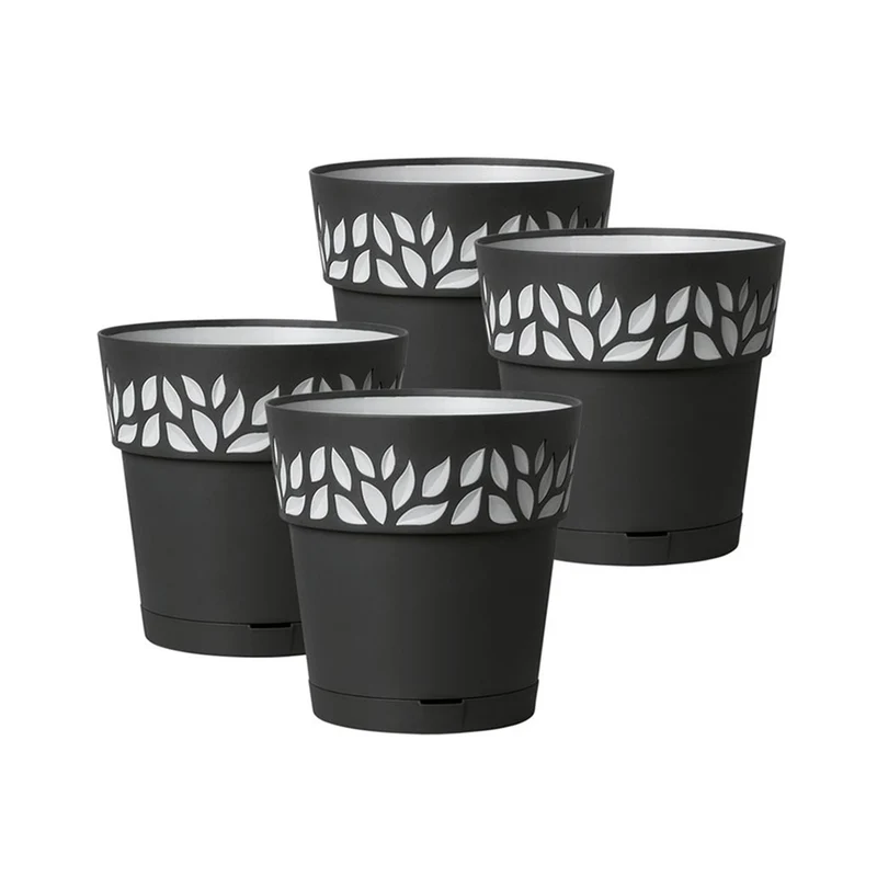 Set: 4 x Pflanztöpfe "Cloe" 15x15 cm (Farbe wählbar)