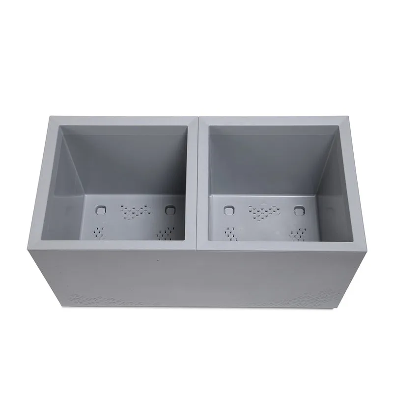 Set: 2 x XL Pflanzkasten "Karo" in verschiedenen Farben und Größen (Farbe/Größe wählbar)