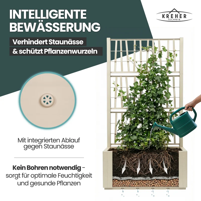 Set: 2 x XL SPALIER 'Ethica' - 80 x 36 x 140 cm - in Struktur Optik - breite Version - in Beige