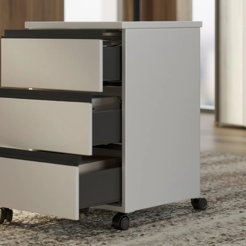 Rollcontainer 40x63 cm | Soft-Close & Mobil | Büro & Home Office