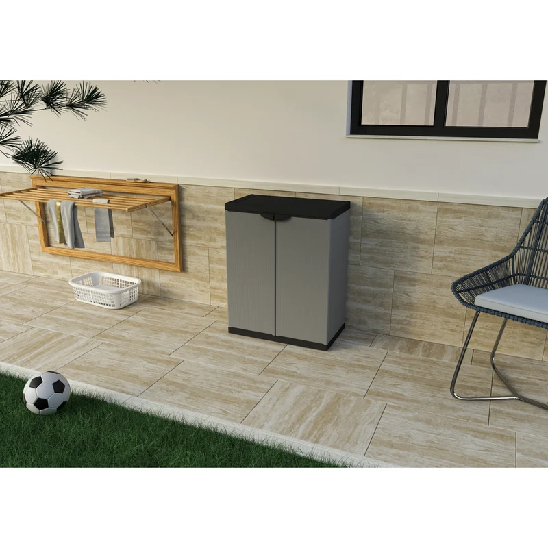 Kunststoffschrank 'Armadio' 68 x 38,5 x 85 cm - Beistellschrank mit 1 Einlegeboden