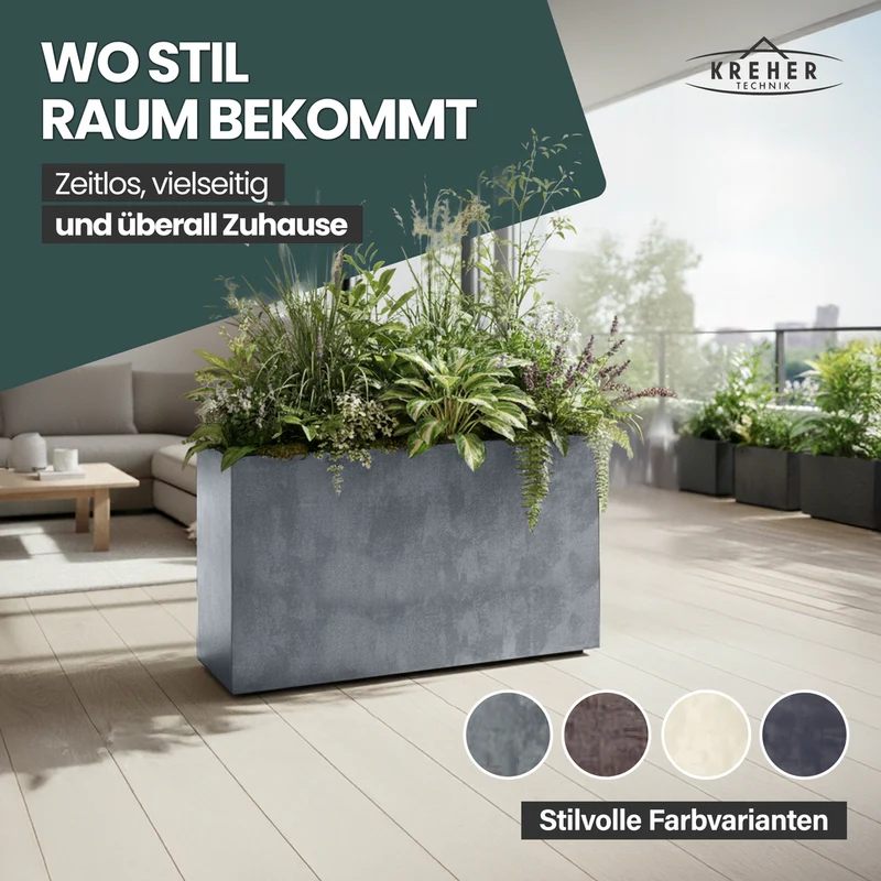 XXL Sichtschutz Pflanzkasten 'Millennium Fence' in Grau