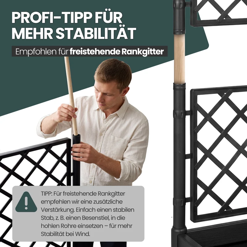 Set: 2 x HOLZ OPTIK XL SPALIER (breite Version) Farbe: Anthrazit