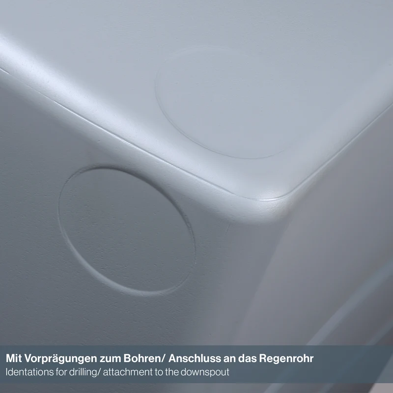 XXL Wassertank "AQUA TOWER" 450 Liter in Grau (GLATTE OPTIK) mit Füllautomat und Wasserhahn