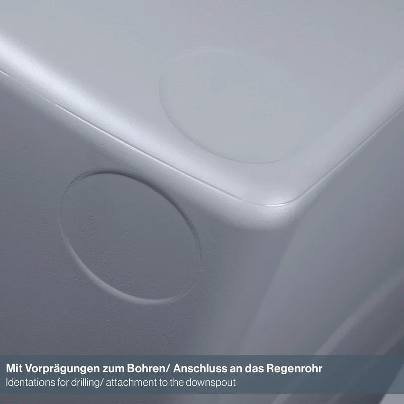 XXL Wassertank "AQUA TOWER" 350 Liter in GRAU (GLATTE OPTIK) mit Füllautomat und Wasserhahn