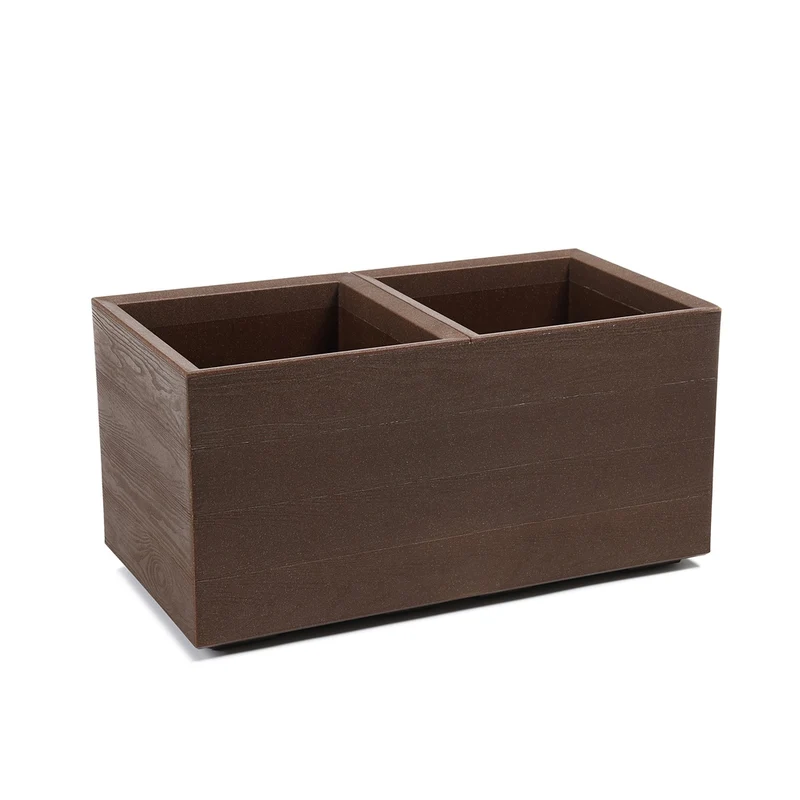 XL Pflanzkasten 'Eco' Holz Optik in verschiedenen Farben (Farbe wählbar)