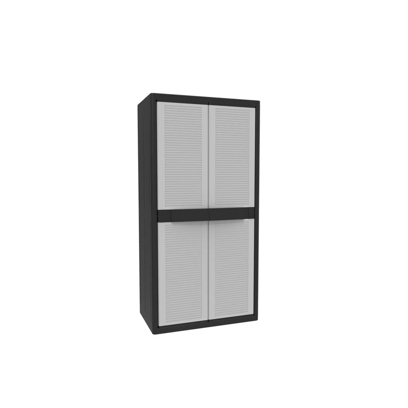 Kreher - Jumbo-Spindschrank mit Freifach (schwarz, grau)