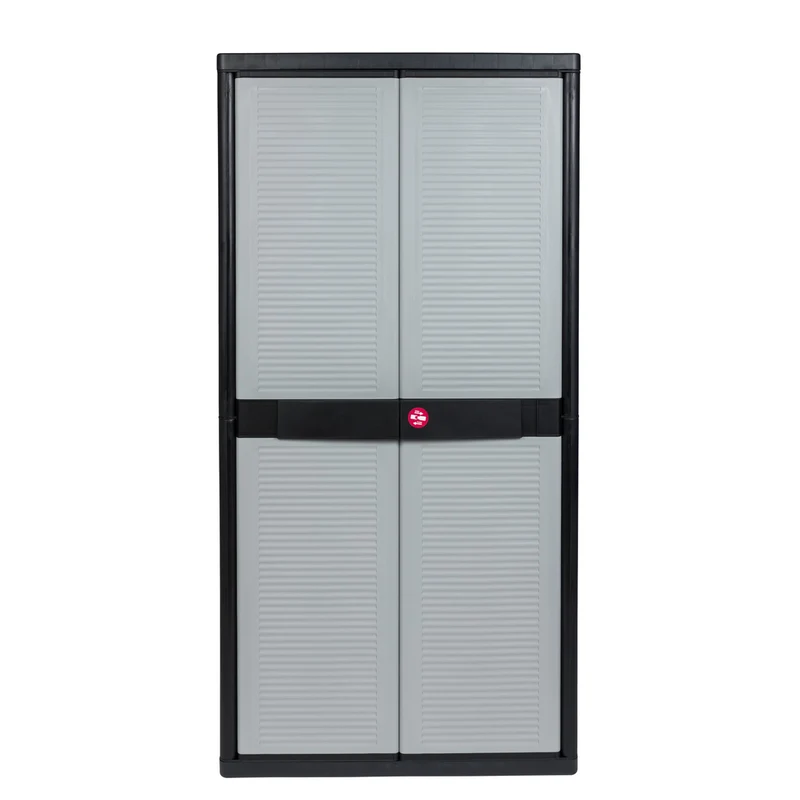 Kreher - Jumbo-Schrank mit 3 Böden (schwarz, grau)