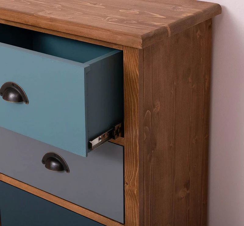Kommode 100 aus Massivholz mit 6 Schubladen