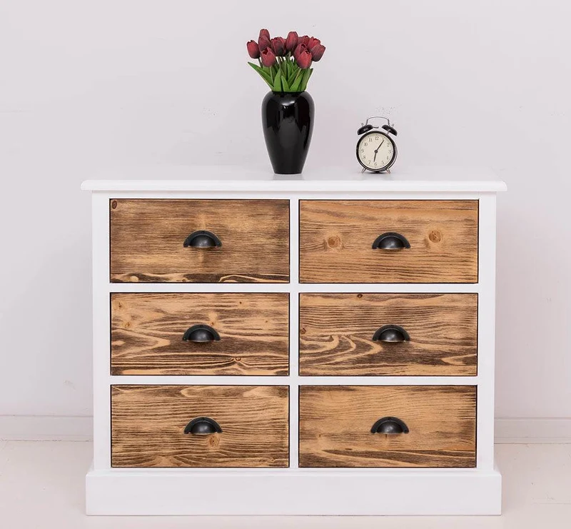 Kommode 100 aus Massivholz mit 6 Schubladen