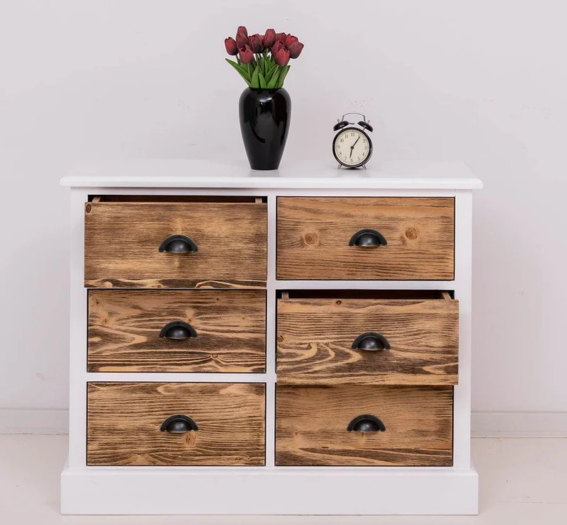 Kommode 100 aus Massivholz mit 6 Schubladen