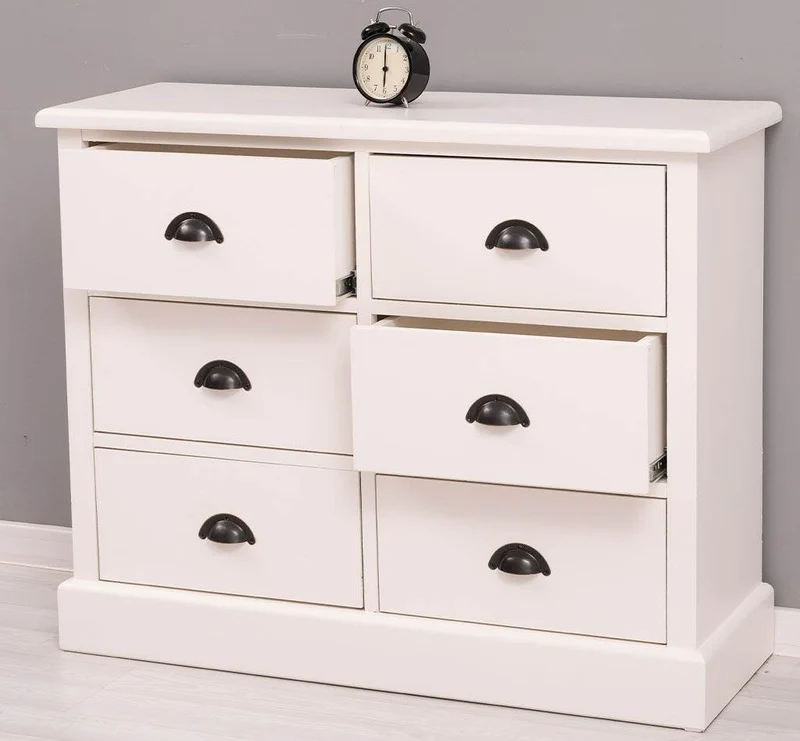 Kommode 100 aus Massivholz mit 6 Schubladen
