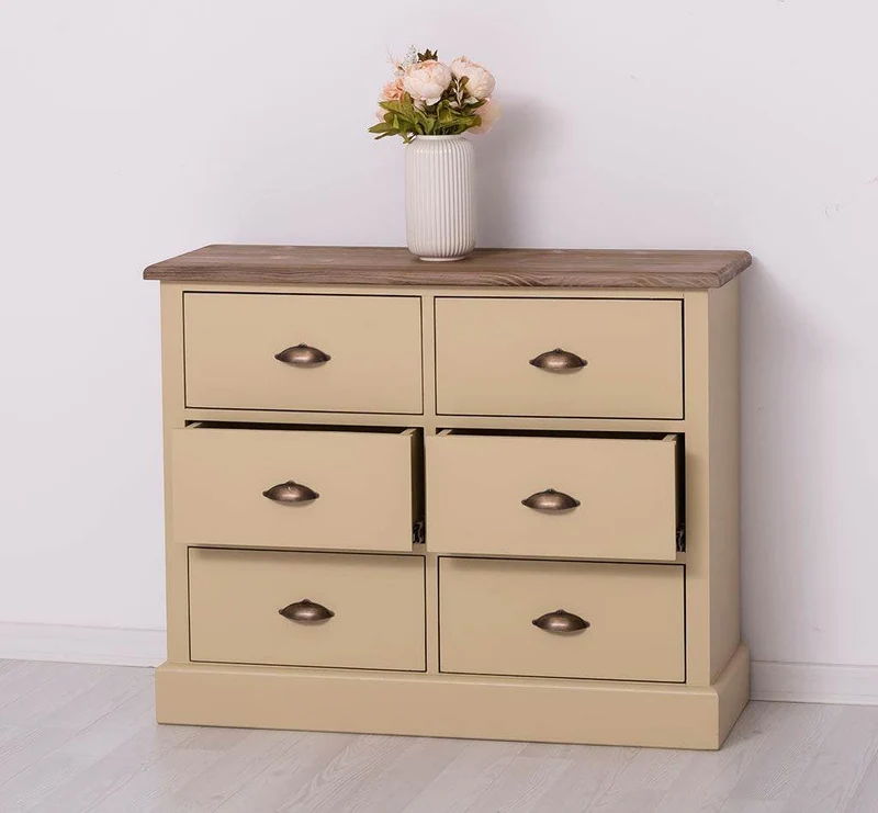 Kommode 100 aus Massivholz mit 6 Schubladen