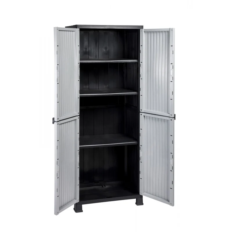 Bundle: NOBLE / Kunststoffschrank mit 3 Einlegeböden + Kunststoffschrank mit 1 Einlegeboden