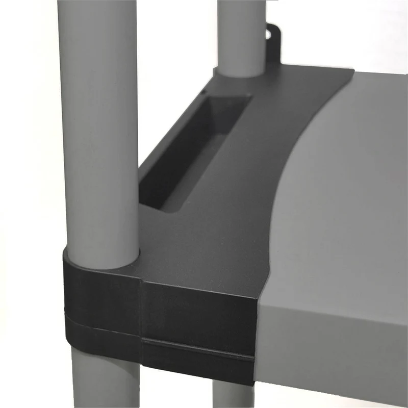 ARMADIO Schwerlastregal mit 4 Ebenen, 80 x 40 x 168 (schwarz/grau)