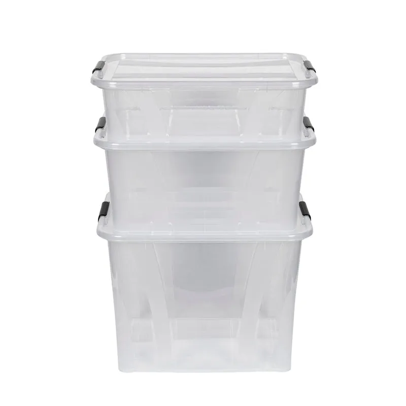 3er Set: Master Boxen mit Deckel (21, 32, 55 Liter)