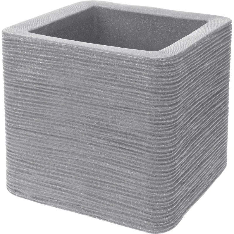 Pflanzkübel "Struktur Optik" 30x30x27 cm (Farbe wählbar)