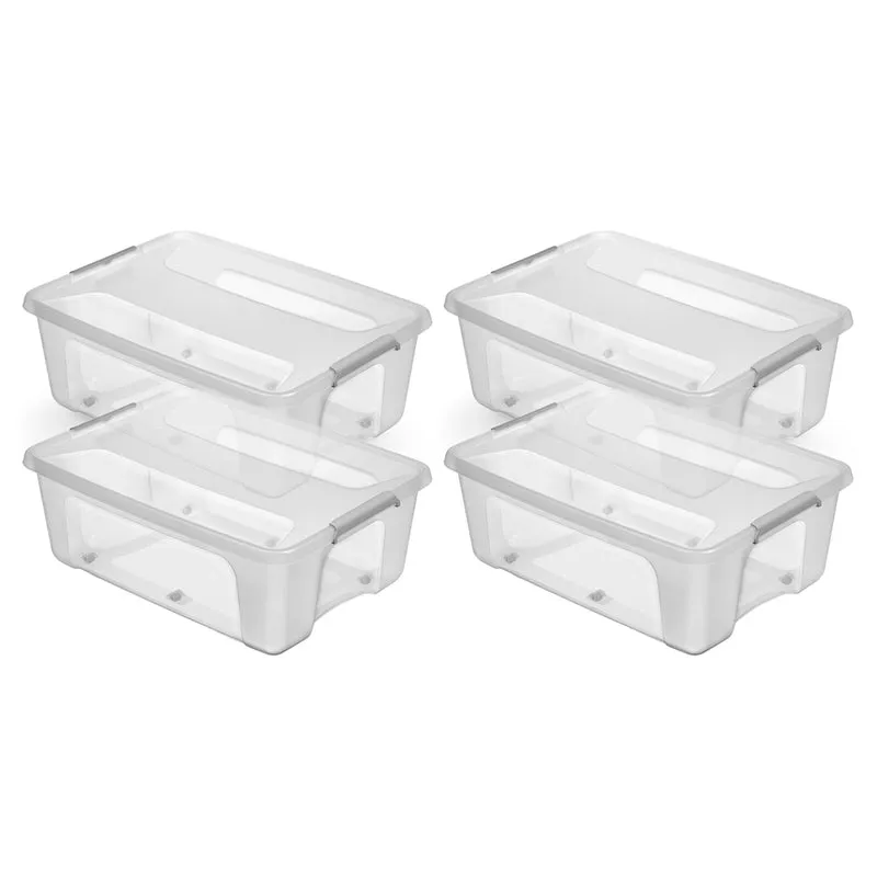Aufbewahrungsbox 'Prime Store' mit Rollen in Transparent (Volumen/Set wählbar)