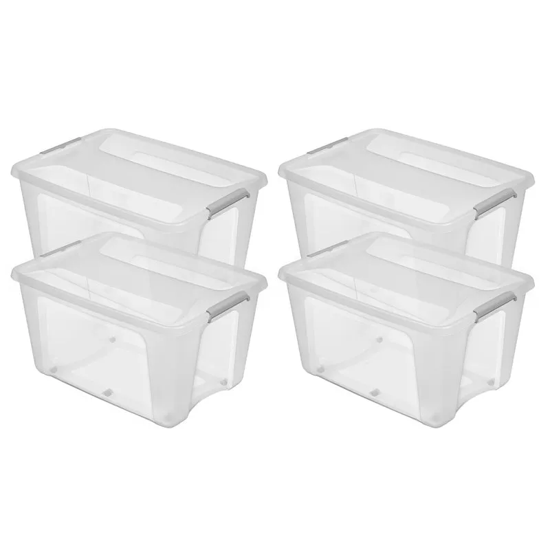 Aufbewahrungsbox 'Prime Store' mit Rollen in Transparent (Volumen/Set wählbar)