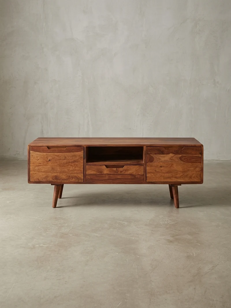 Lowboard Massivholz Landhausstil mit Stauraum Handgefertigt