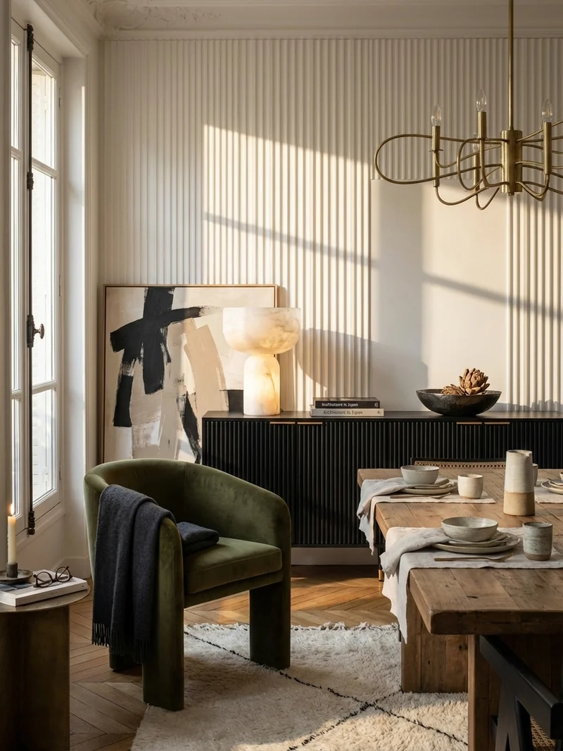 Sideboard – Schwarz/Eiche-Dekor, 150x81x39 cm, mit Türen, Metallbeine